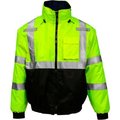 Tingley Rubber Tingley® Bomber 3.1„¢ Hi-Vis Hooded Jacket, Zipper, Fluorescent Yellow/Green/Black, 5XL J26172.5X